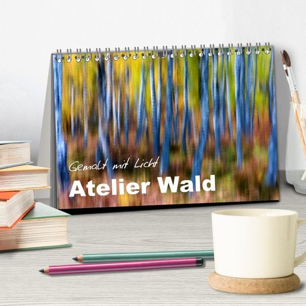 Produktbild: Atelier Wald - gemalt mit Licht (Tischkalender 2026 DIN A5 quer), CALVENDO Monatskalender