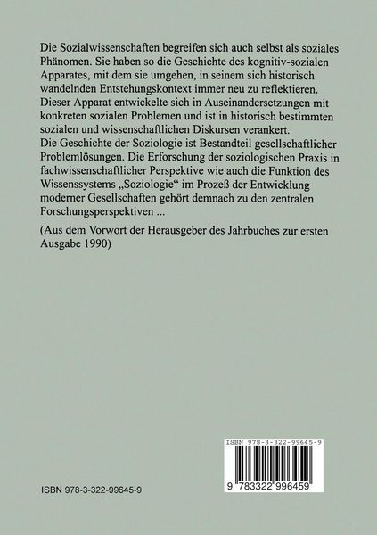 Produktbild: Jahrbuch f&uuml;r Soziologiegeschichte 1997/98
