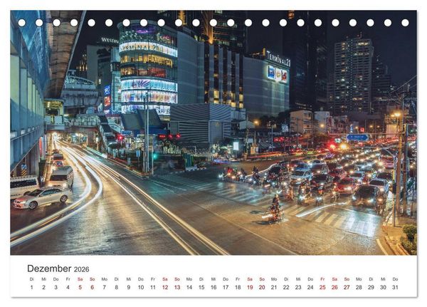 Produktbild: Bangkok - Die spektakul&auml;re Hauptstadt von Thailand. (Tischkalender 2026 DIN A5 quer), CALVENDO Monatskalender