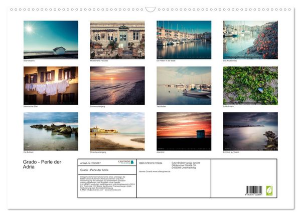 Produktbild: Grado - Perle der Adria (Wandkalender 2026 DIN A2 quer), CALVENDO Monatskalender