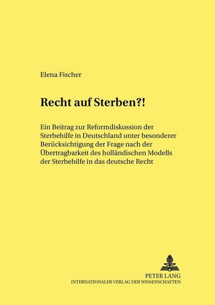 Produktbild: Recht auf Sterben?!