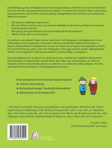 Produktbild: Babyzeichensprache leicht gemacht - Grundlagenbuch mit 99 (DGS) Geb&auml;rden, um dein Baby und Kleinkind sofort zu verstehen