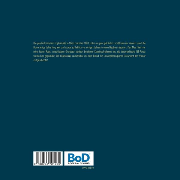 Produktbild: Die Sophiens&auml;le vor dem Brand. Vollst&auml;ndiger Reprint in Originalgr&ouml;&szlig;e.