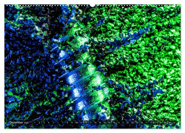 Produktbild: Experimentelle Makrofotografie mit Eisenpulver und Aluminiumfolie (hochwertiger Premium Wandkalender 2026 DIN A2 quer), Kunstdruck in Hochglanz