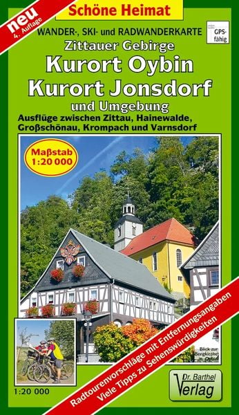 Produktbild: Zittauer Gebirge, Kurort Oybin, Kurort Jonsdorf und Umgebung 1:20 000 Wander- und Radwanderkarte LZ bis 2027