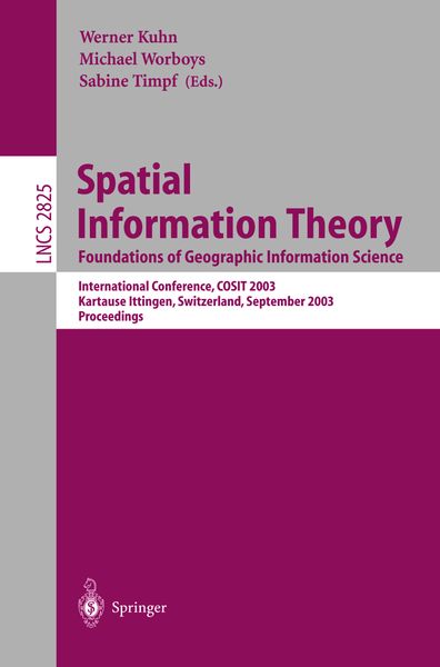 Produktbild: Spatial Information Theory. Foundations of Geographic Information Science