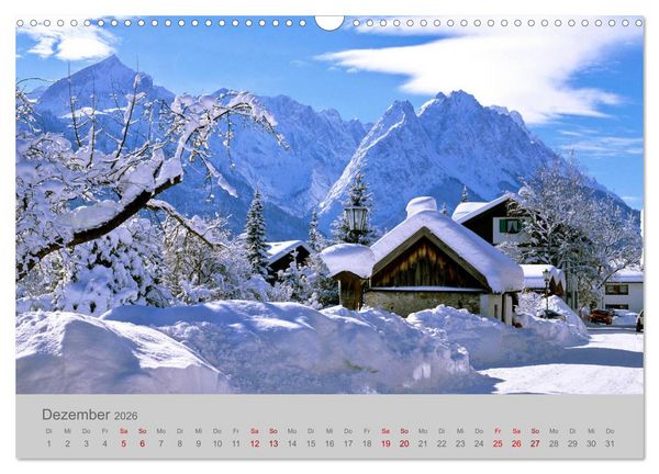 Produktbild: Garmisch-Partenkirchen Werdenfelser Land (Wandkalender 2026 DIN A3 quer), CALVENDO Monatskalender