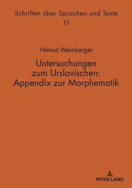 Produktbild: Untersuchungen zum Urslavischen: Appendix zur Morphematik