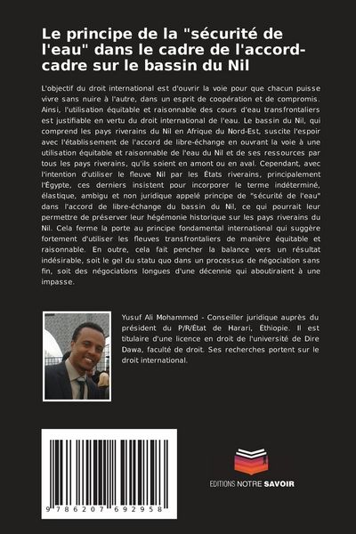 Produktbild: Le principe de la "s&eacute;curit&eacute; de l'eau" dans le cadre de l'accord-cadre sur le bassin du Nil