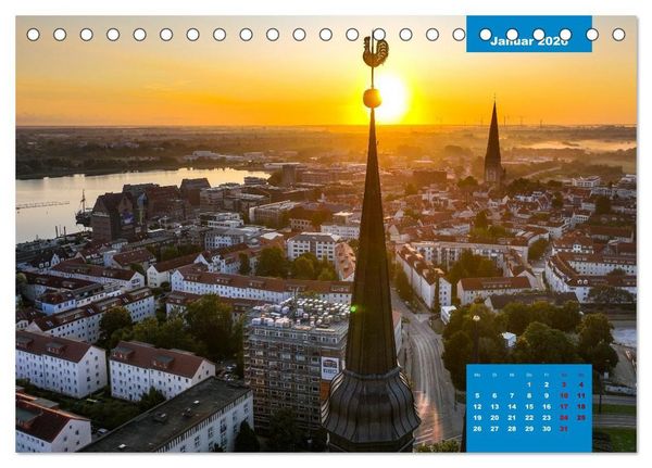 Produktbild: Hansestadt Rostock (Tischkalender 2026 DIN A5 quer), CALVENDO Monatskalender