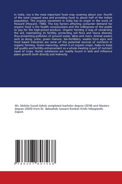 Produktbild: Production technology of organically transplanted rice