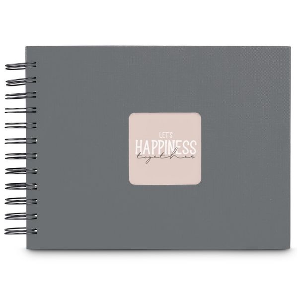 Produktbild: hama Spiral Album Fine Art steingrau 24x17cm 50 schwarze Seiten