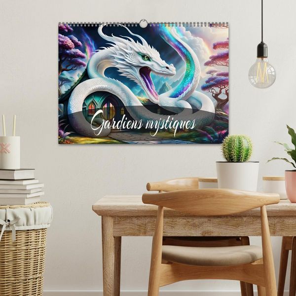 Produktbild: Gardiens mystiques (Calendrier mural 2026 DIN A3 vertical), CALVENDO calendrier mensuel