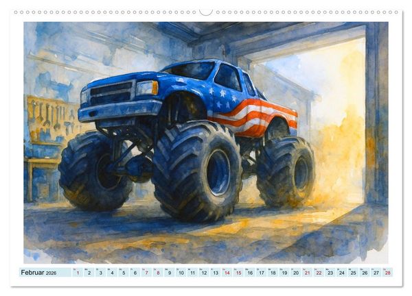 Produktbild: Monstertruck Spektakel (Wandkalender 2026 DIN A2 quer), CALVENDO Monatskalender