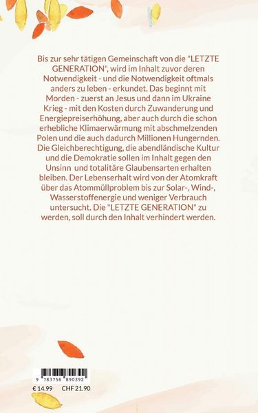 Produktbild: Wir wollen nicht die LETZTE GENERATION sein
