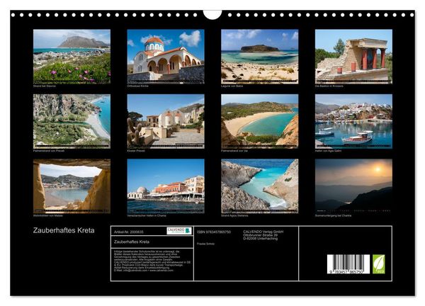 Produktbild: Zauberhaftes Kreta (Wandkalender 2026 DIN A3 quer), CALVENDO Monatskalender