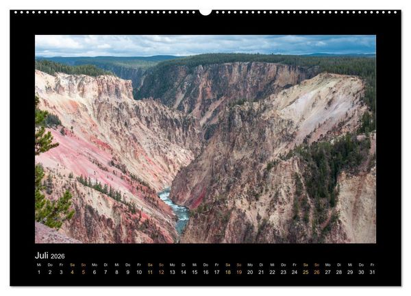 Produktbild: Yellowstone - Wunder der Natur (Wandkalender 2026 DIN A2 quer), CALVENDO Monatskalender