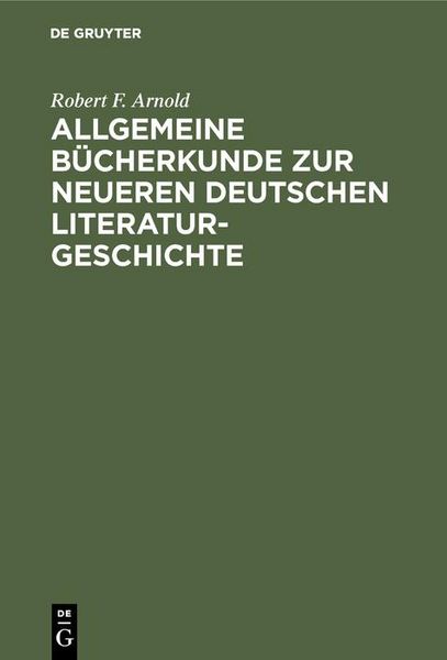 Produktbild: Allgemeine B&uuml;cherkunde zur neueren deutschen Literaturgeschichte