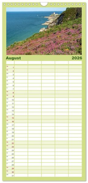 Produktbild: Familienplaner 2026 - Frankreich - die Bretagne mit 5 Spalten (Wandkalender, 21 x 45 cm) CALVENDO