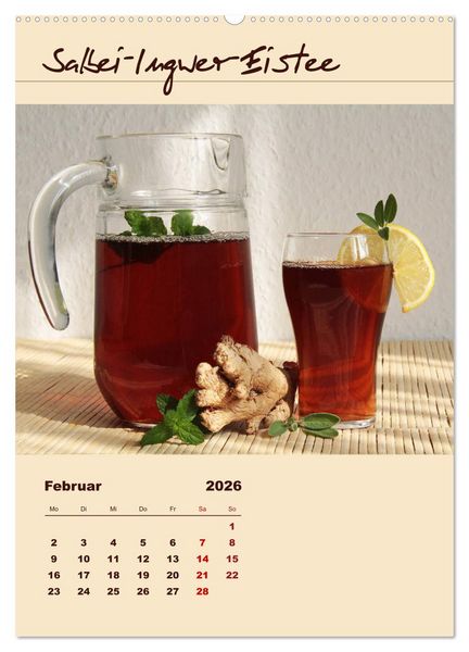 Produktbild: Erfrischender Eistee - Rezeptideen (hochwertiger Premium Wandkalender 2026 DIN A2 hoch), Kunstdruck in Hochglanz