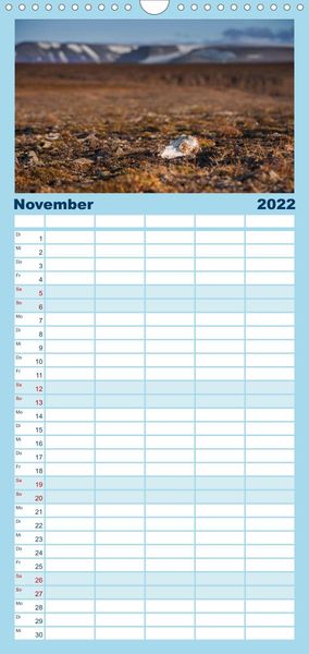 Produktbild: Familienplaner Spitzbergen - Wild.Rau.Ungez&auml;hmt. (Wandkalender 2022 , 21 cm x 45 cm, hoch)