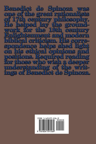 Produktbild: Correspondence of Benedict de Spinoza