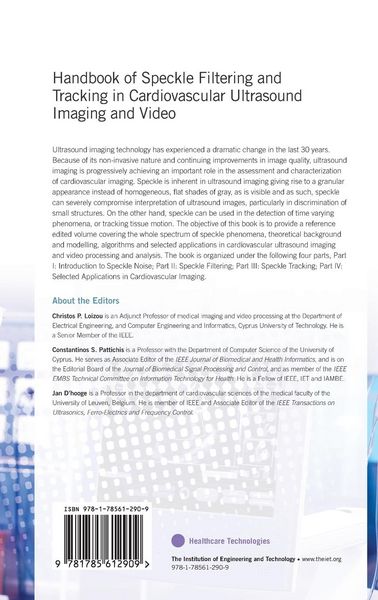 Produktbild: Handbook of Speckle Filtering and Tracking in Cardiovascular Ultrasound Imaging and Video