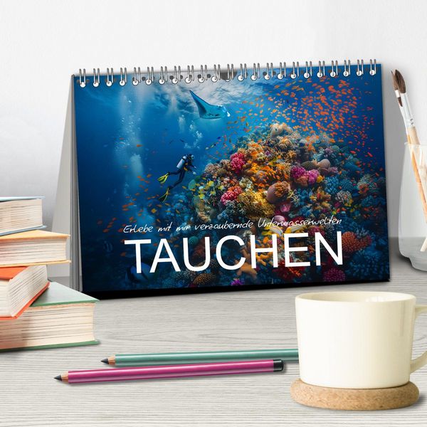 Produktbild: Erlebe mit mir verzaubernde Unterwasserwelten Tauchen (Tischkalender 2026 DIN A5 quer), CALVENDO Monatskalender