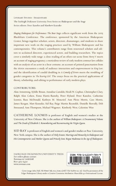 Produktbild: Shaping Shakespeare for Performance