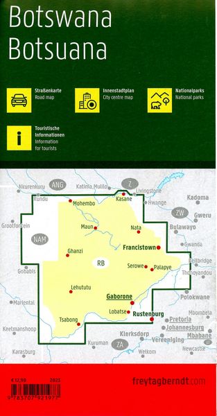 Produktbild: Botsuana, Stra&szlig;enkarte 1:1.100.000, freytag & berndt