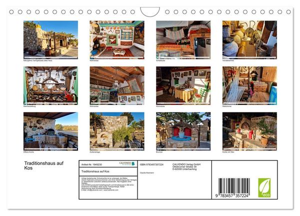 Produktbild: Traditionshaus auf Kos (Wandkalender 2026 DIN A4 quer), CALVENDO Monatskalender