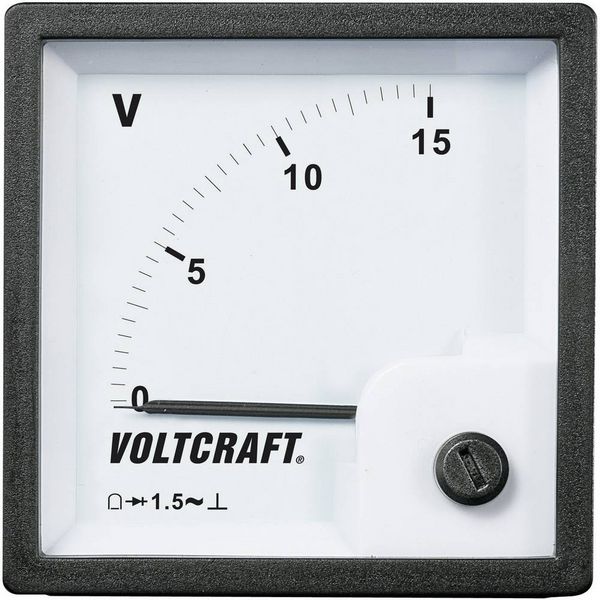 Produktbild: VOLTCRAFT AM-72x72/15V AM-72x72/15V Analog-Einbaumessger&auml;t AM-72x72/15V 15V Drehspule