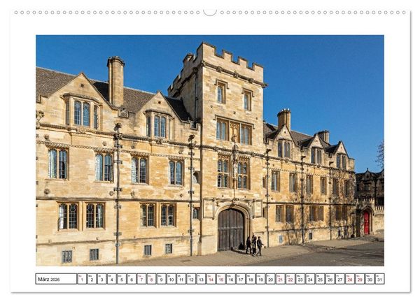 Produktbild: Sehenswertes in Oxford und Cambridge (hochwertiger Premium Wandkalender 2026 DIN A2 quer), Kunstdruck in Hochglanz