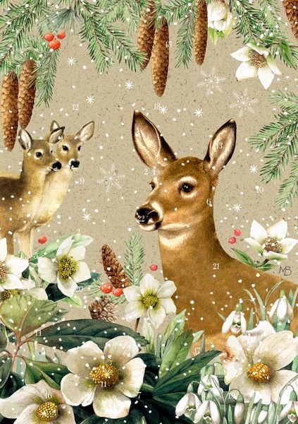 Produktbild: A5-Graspapier-Adventskalender &ndash; Zauber der Winternatur