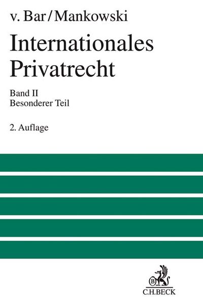Produktbild: Internationales Privatrecht Bd. 2: Besonderer Teil