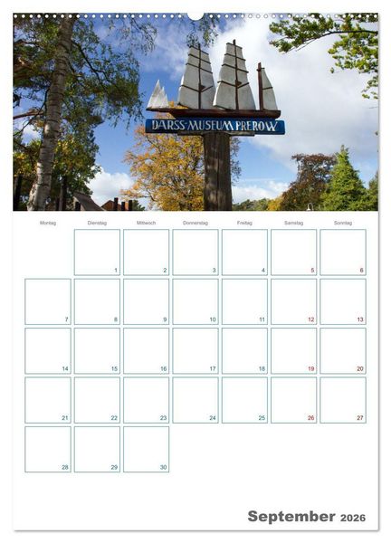 Produktbild: Ostseebad Prerow - Dar&szlig;er Momente - Terminplaner (Wandkalender 2026 DIN A2 hoch), CALVENDO Monatskalender