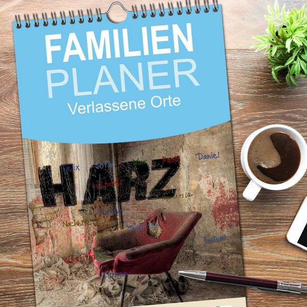 Produktbild: Familienplaner 2026 - Verlassene Orte im Harz mit 5 Spalten (Wandkalender, 21 x 45 cm) CALVENDO