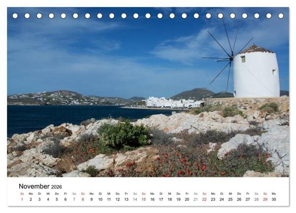 Produktbild: Paros, Perle der Kykladen (Tischkalender 2026 DIN A5 quer), CALVENDO Monatskalender