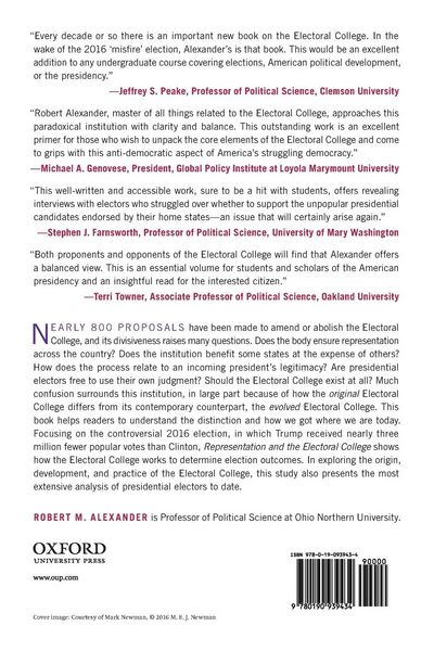 Produktbild: Representation and the Electoral College