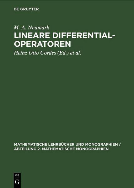 Produktbild: Lineare Differentialoperatoren