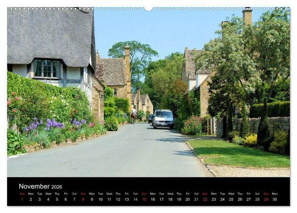 Produktbild: Cotswold Towns (High Quality Premium Wall Calendar 2026 DIN A2 landscape),CALVENDO 12 Month Wall Calendar