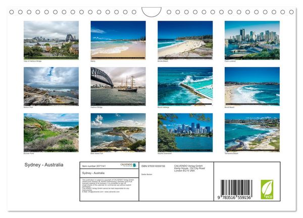 Produktbild: Sydney - Australia (Wall Calendar 2026 DIN A4 landscape), CALVENDO 12 Month Wall Calendar