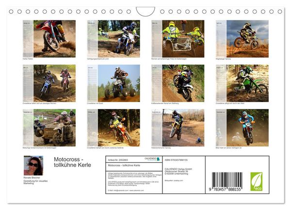 Produktbild: Motocross - tollk&uuml;hne Kerle (Wandkalender 2026 DIN A4 quer), CALVENDO Monatskalender