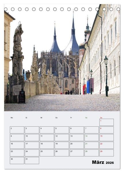 Produktbild: Tschechiens Highlights (Tischkalender 2026 DIN A5 hoch), CALVENDO Monatskalender
