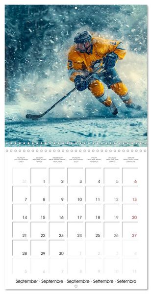 Produktbild: THE SPIRIT OF ICE HOCKEY (Wall Calendar 2026 12 &times; 12 Inch) CALVENDO 12 Month Wall Calendar