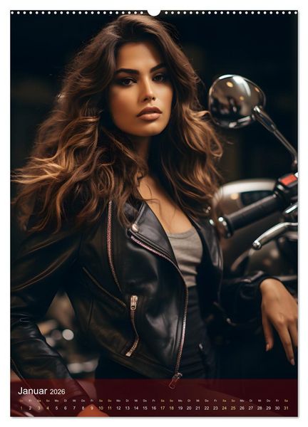 Produktbild: Bikes and Girls: Sexy M&auml;dels auf hei&szlig;en Mottorr&auml;dern (Wandkalender 2026 DIN A2 hoch), CALVENDO Monatskalender