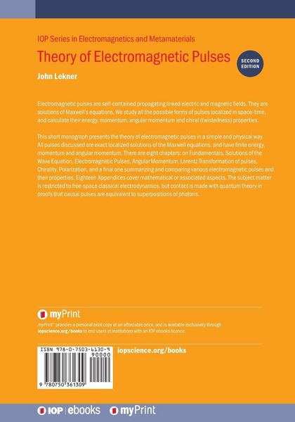 Produktbild: Theory of Electromagnetic Pulses (Second Edition)
