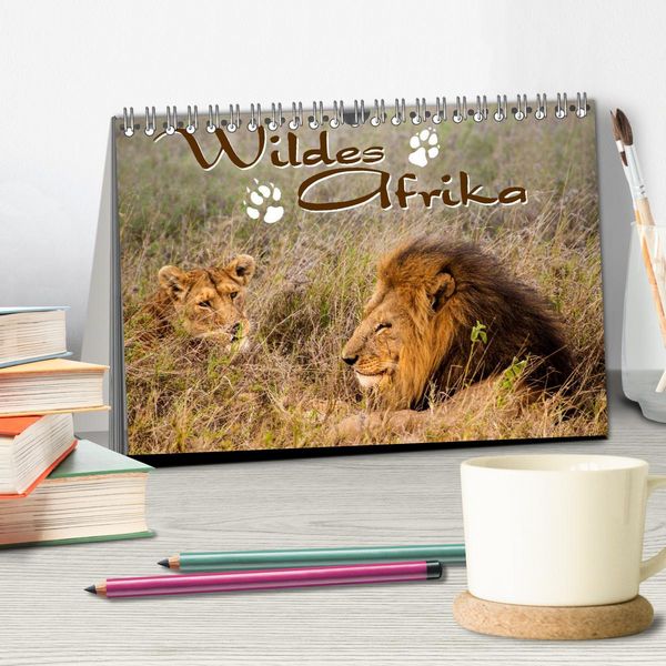 Produktbild: Wildes Afrika (Tischkalender 2026 DIN A5 quer), CALVENDO Monatskalender