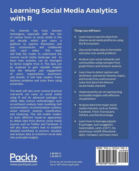 Produktbild: Learning Social Media Analytics with R
