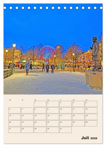 Produktbild: Winterliches Oslo - Terminplaner (Tischkalender 2026 DIN A5 hoch), CALVENDO Monatskalender